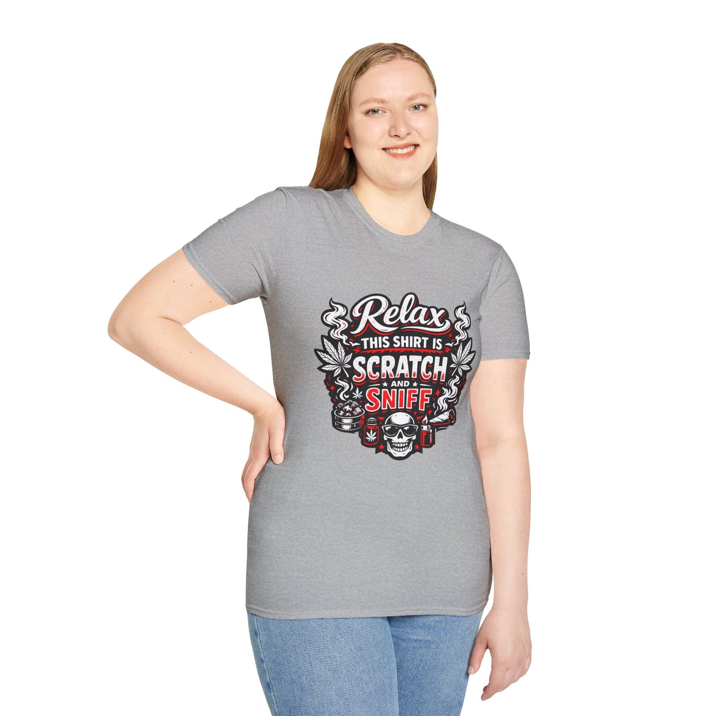 "Relax This Shirt Is Scratch & Sniff"- S.W.D. T- Shirt