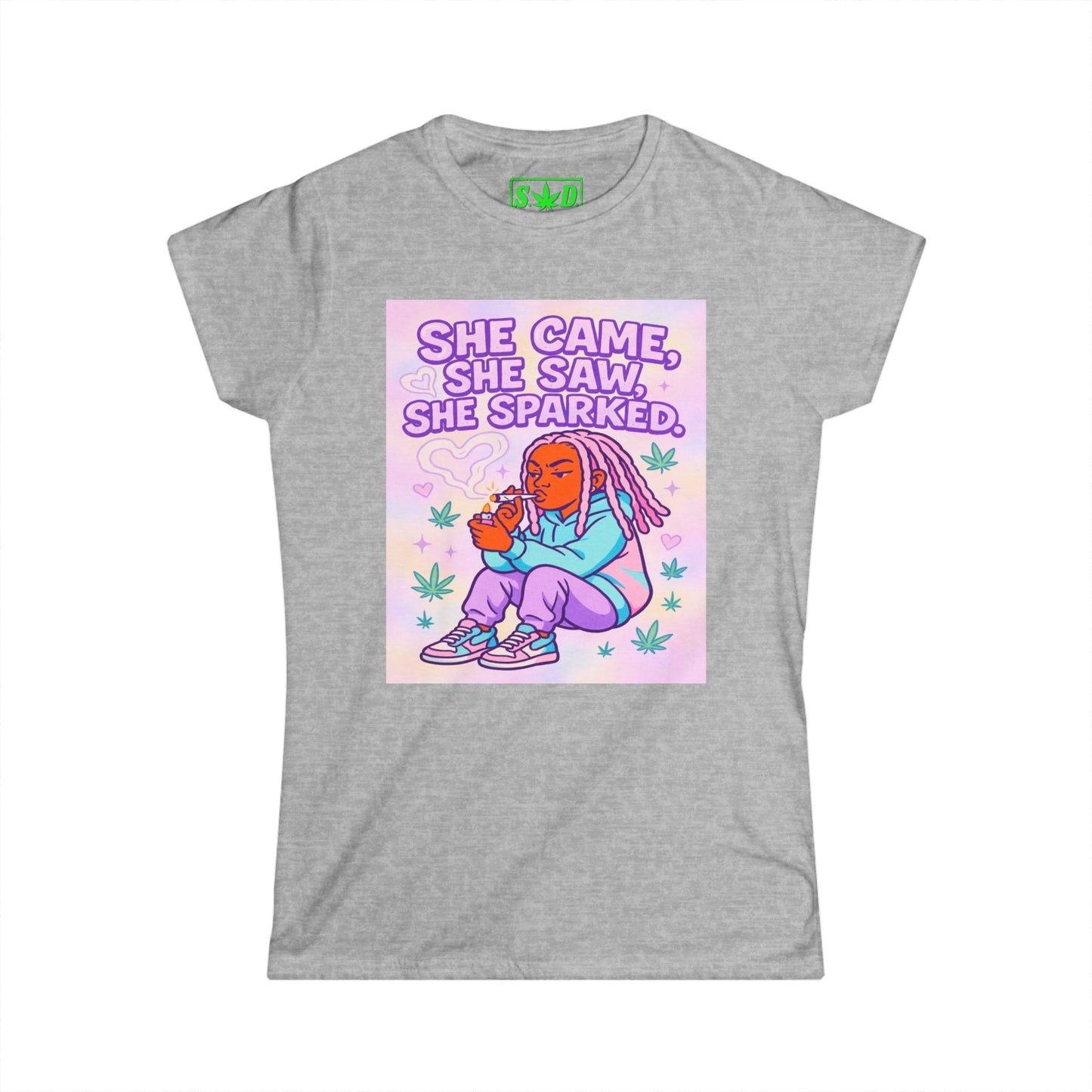 "She Came, She Saw, She Sparked"- Women's T-Shirt