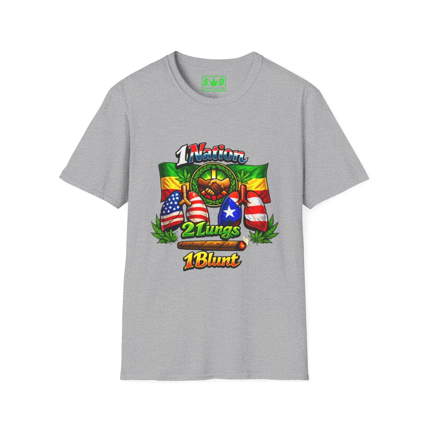 1 Nation 2 Lungs 1 Blunt- S.W.D. T-Shirt