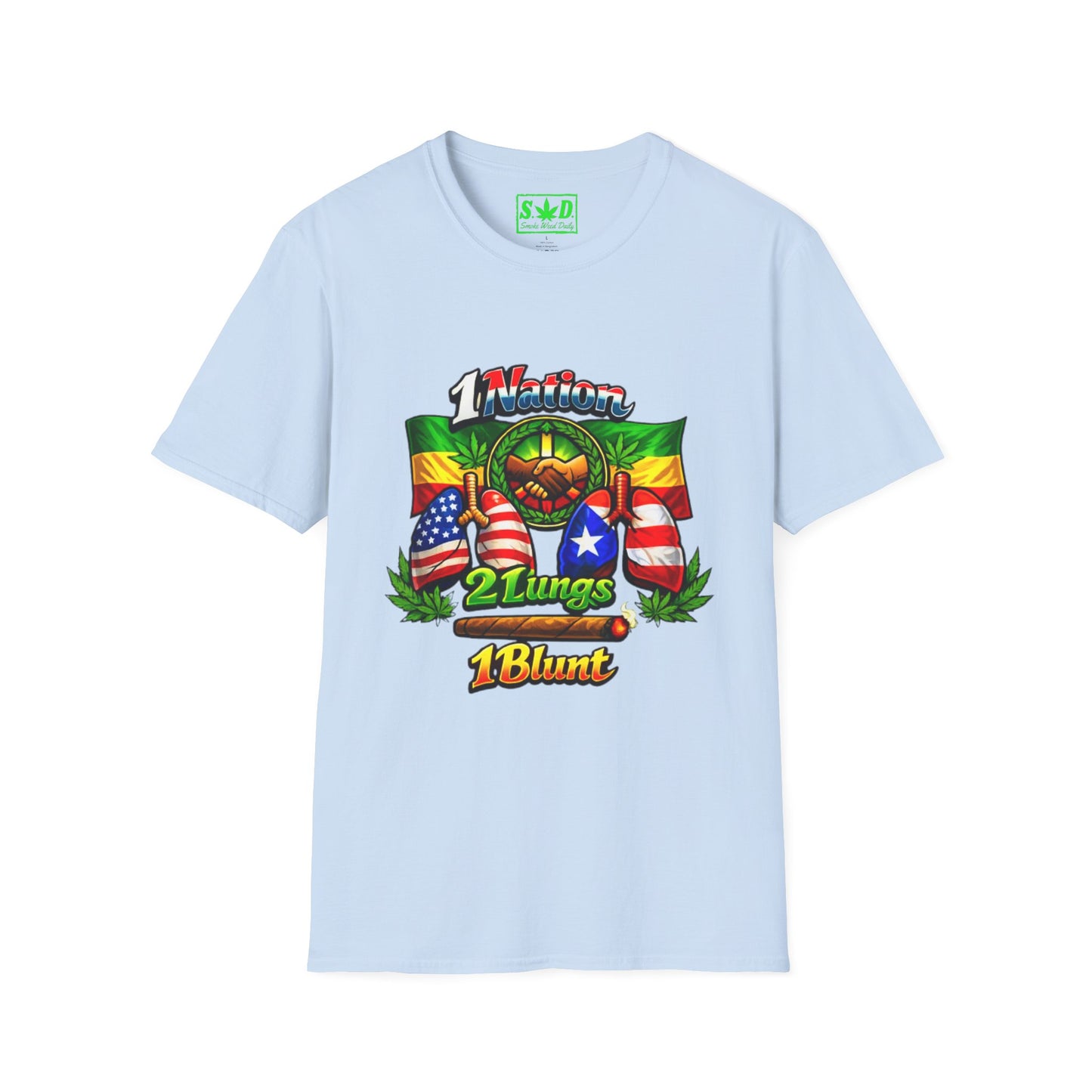 1 Nation 2 Lungs 1 Blunt- S.W.D. T-Shirt