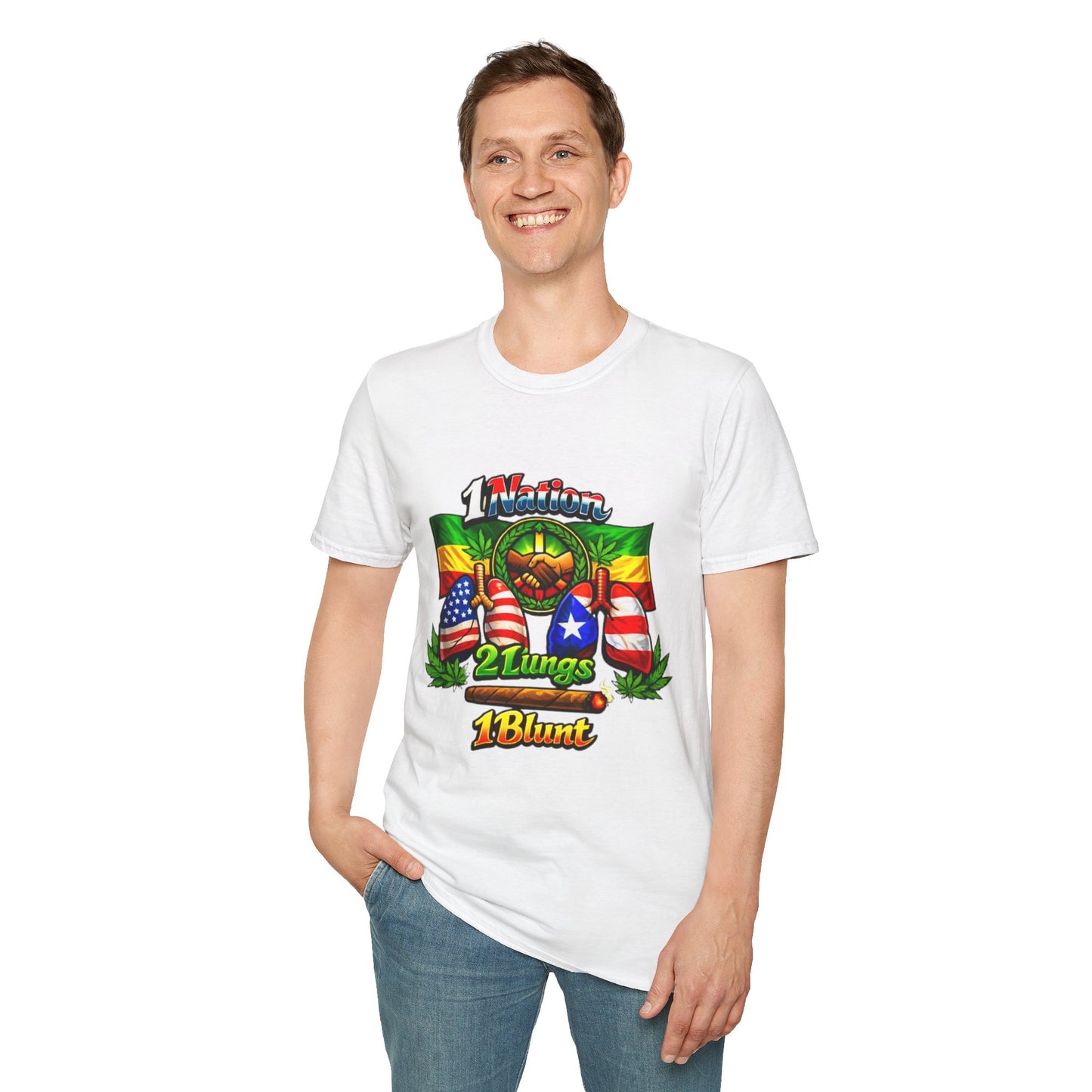 1 Nation 2 Lungs 1 Blunt- S.W.D. T-Shirt